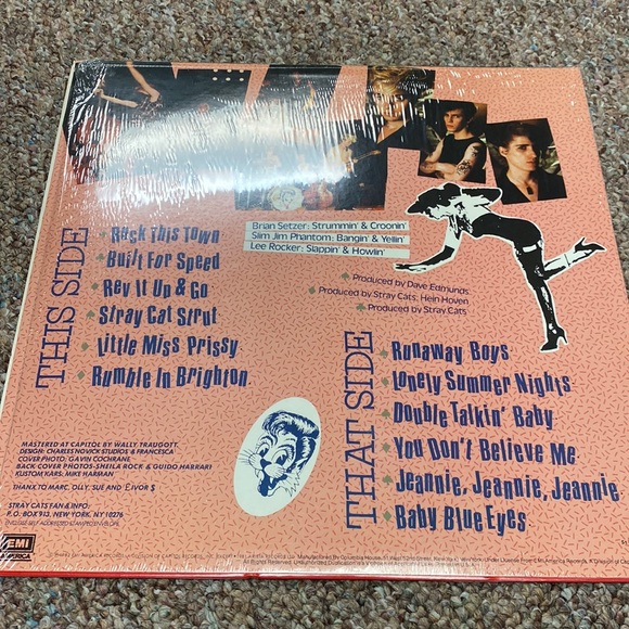 Stray Cats 1982 Built For Speed Vinyl Lp - Picture 3 of 6